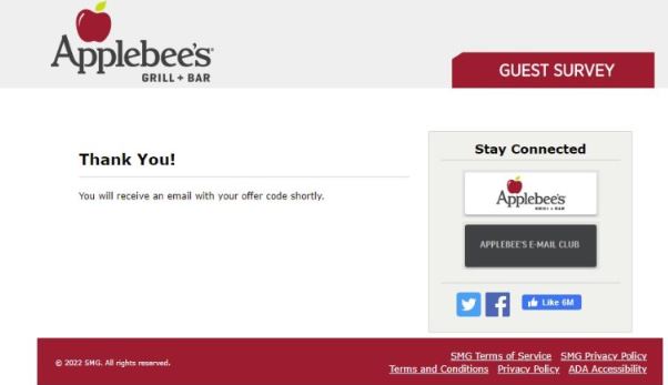 Applebee’s Customer Survey