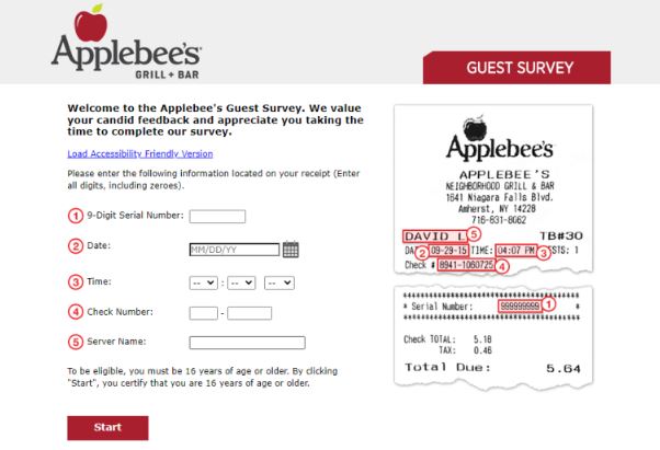 Applebee’s Survey